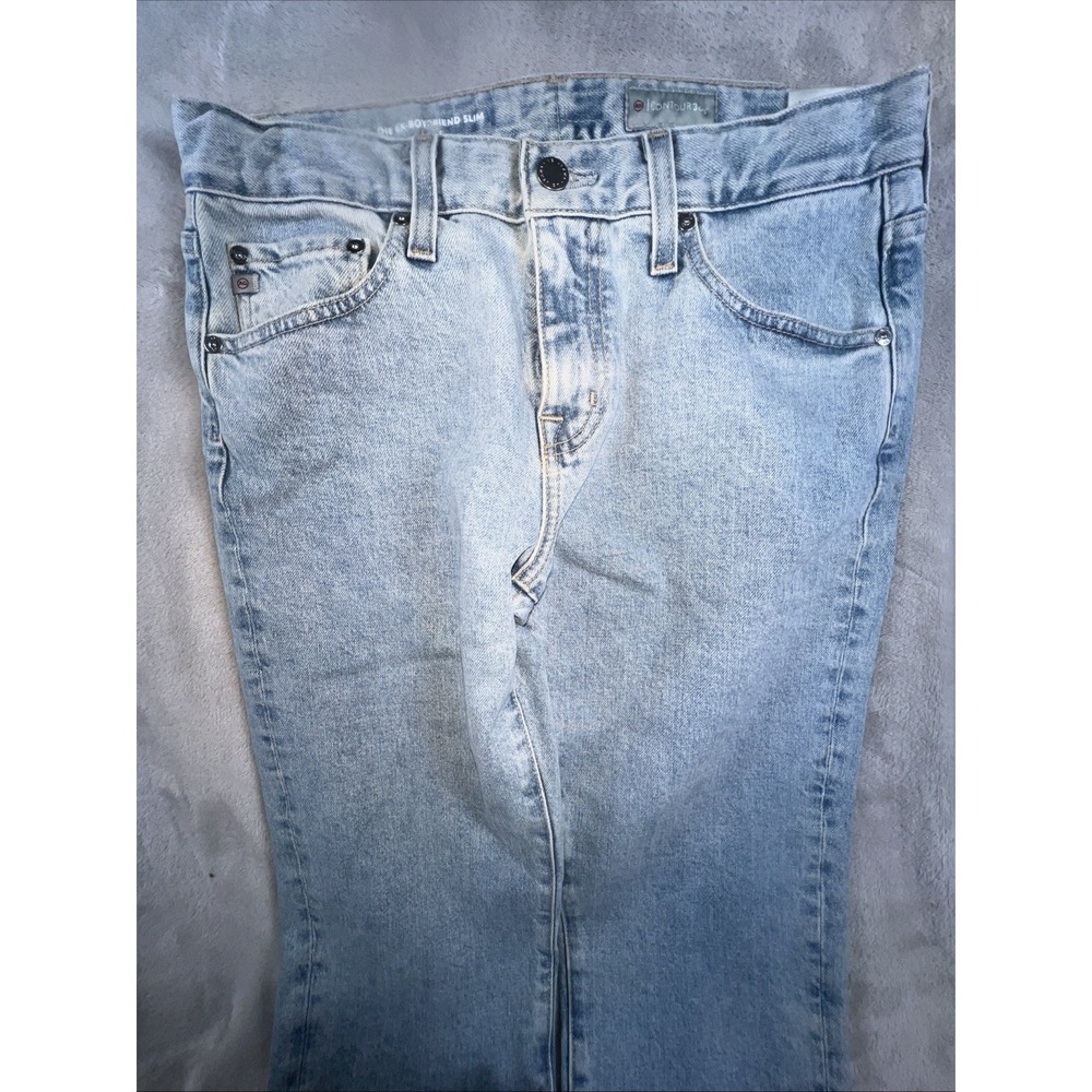 Adriano Goldschmied AG Ex Boyfriend Slouchy Slim Jeans size 27R Blue Distressed